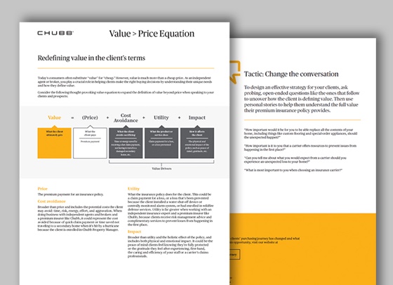 Value > Price equation flyer Image