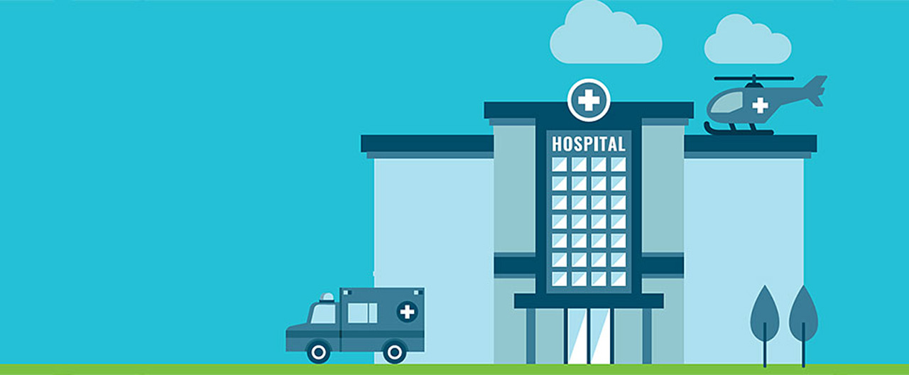 ambulance, hospital and helicopter graphic