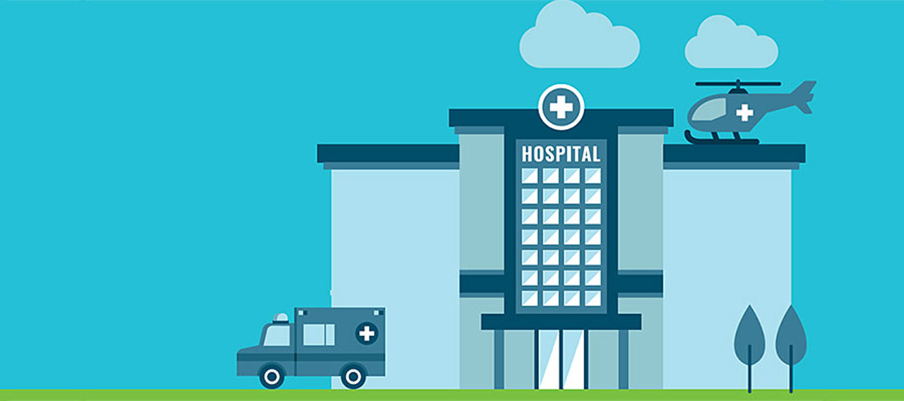 ambulance, hospital and helicopter graphic