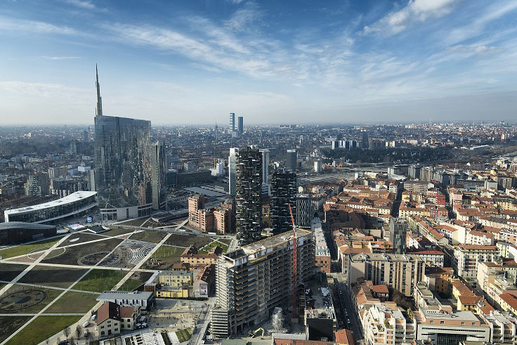 panorama della città di Milano