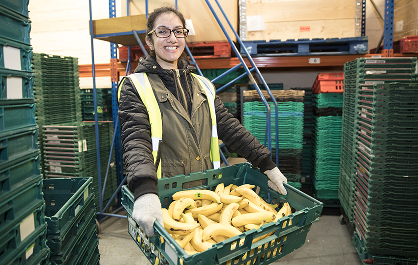 Tasty fresh fruit ready to be redistributed to those in need in the UK.