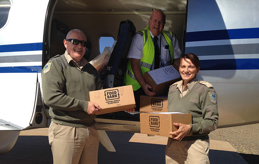 Packages of food delivered to South Australia via air freight