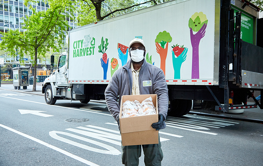 Food distribution efforts (via City Harvest).
