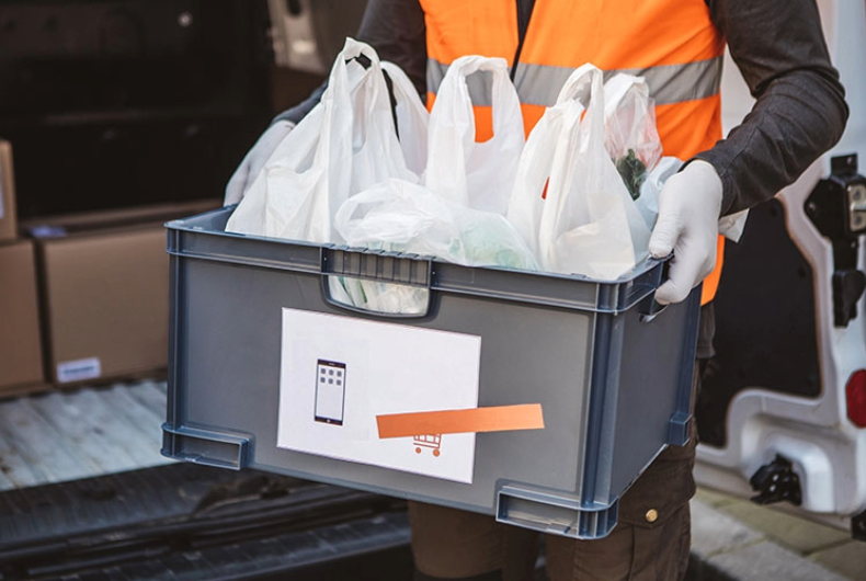 delivery person crate