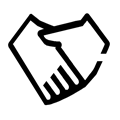 hand shake icon - black