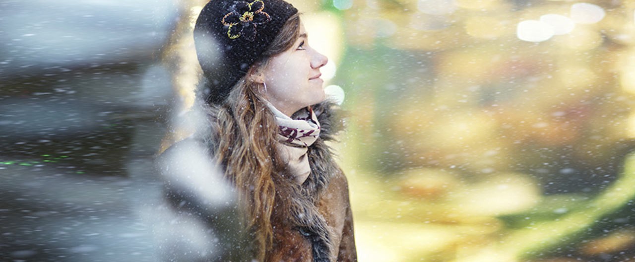 girl at snow