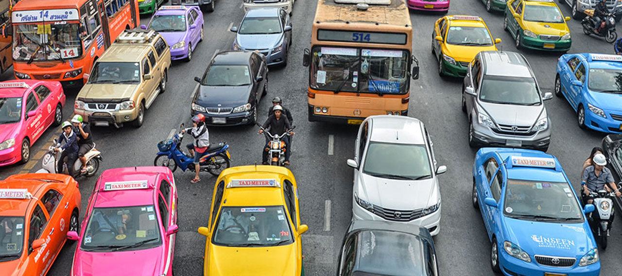 cars in traffic