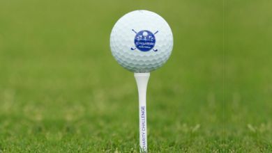 golfer swinging mid shot