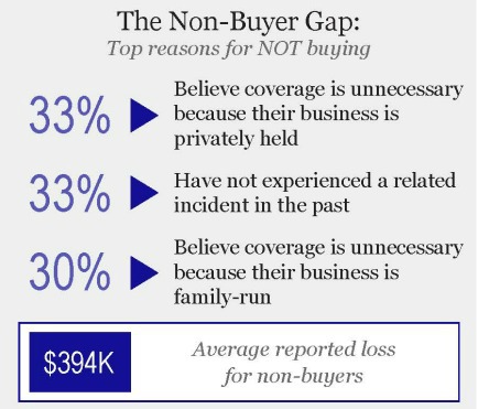 The Non-Buyer Gap infographic showing top reasons for not buying
