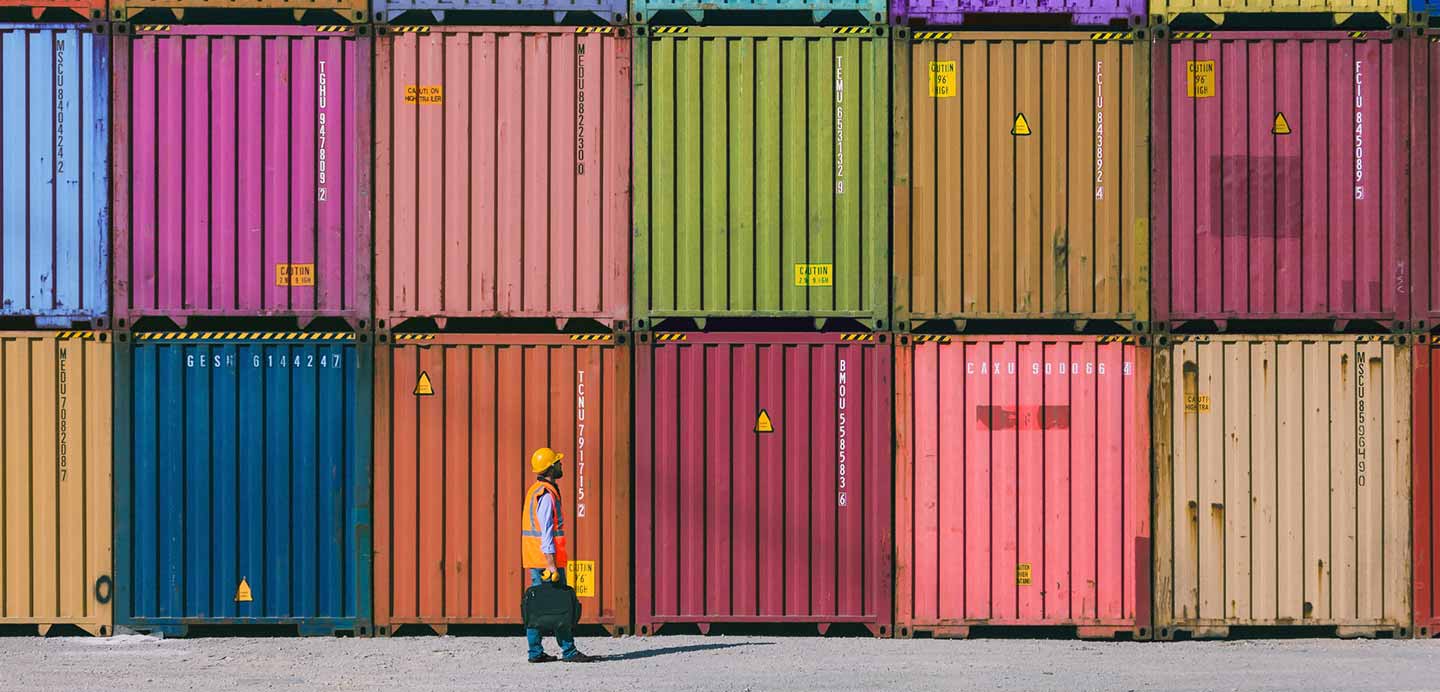 colorful shipping containers