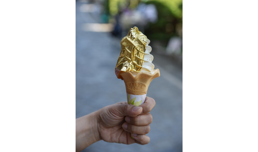 gold leaf ice cream