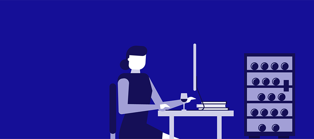 woman using the computer