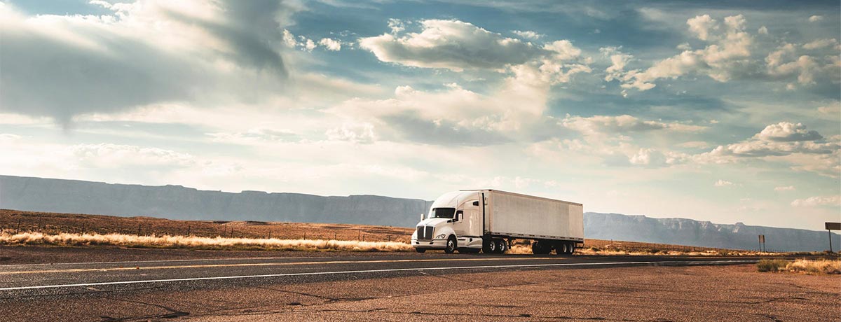 Truck on the road