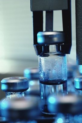 experiment in chemistry lab