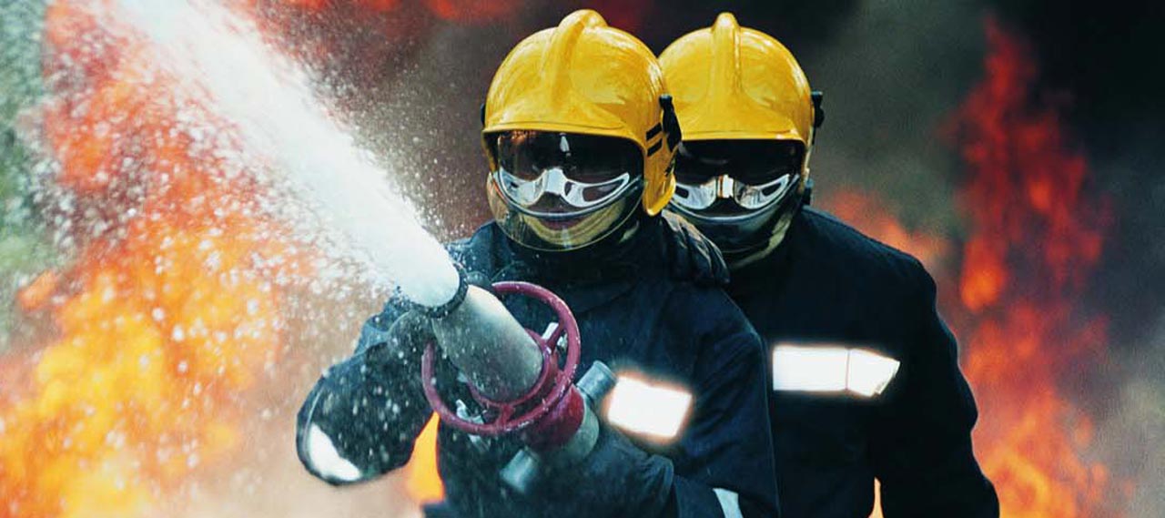 firefighters battling blaze