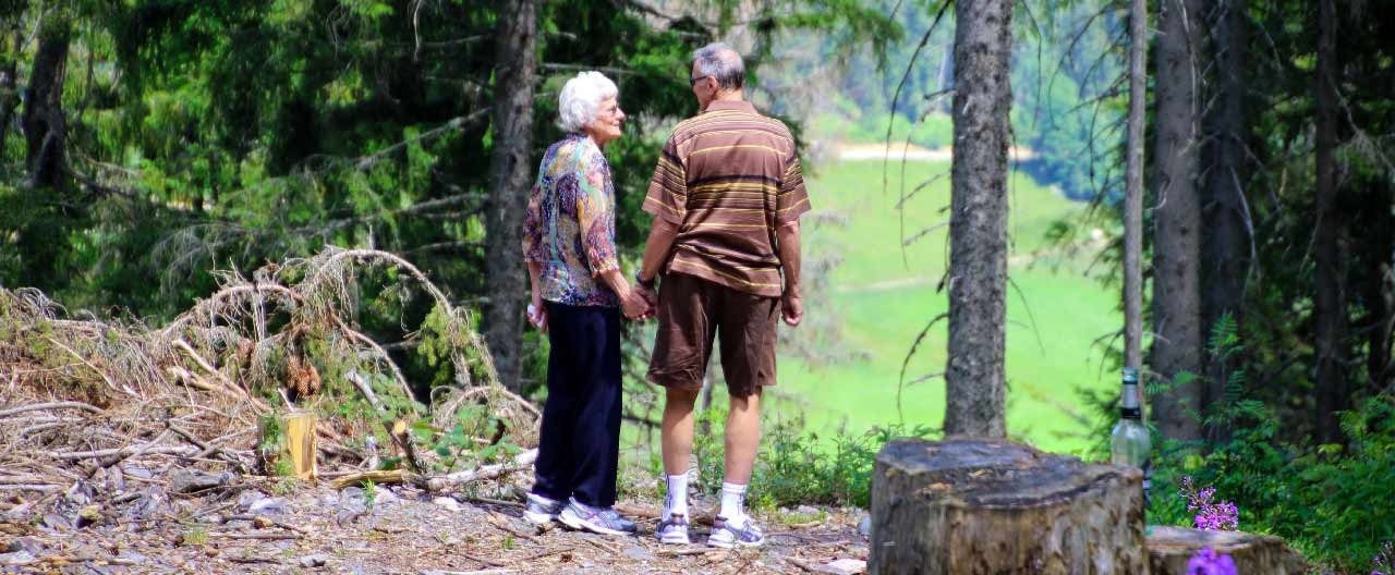 old couple in forest