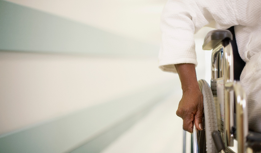 patient in wheelchair
