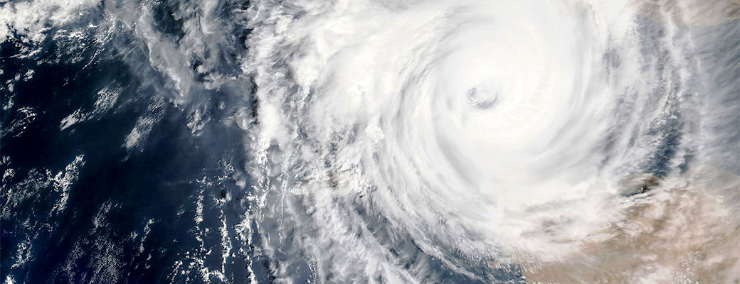 aerial cyclone view