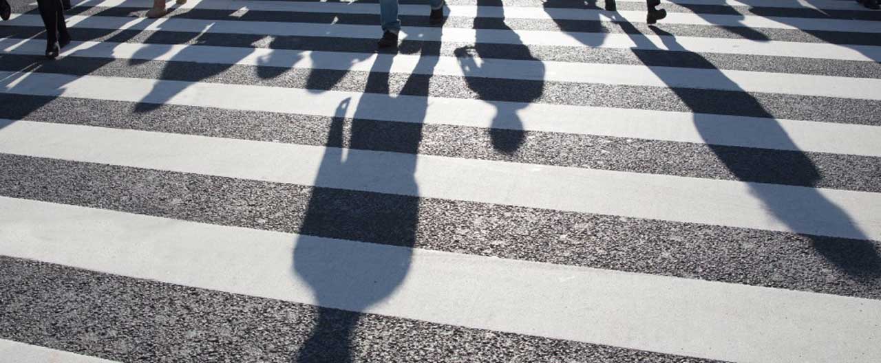 shadows on crosswalk