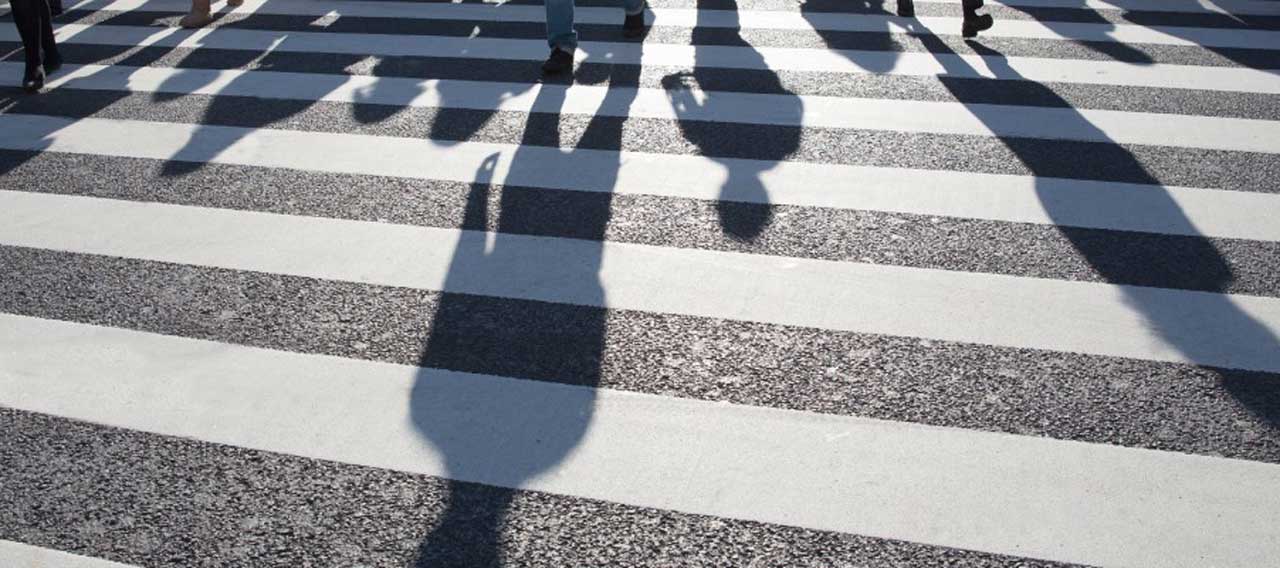 shadows on crosswalk