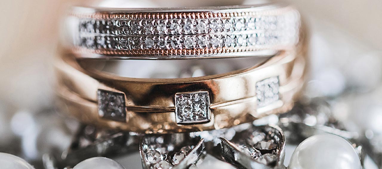 a stack of rings