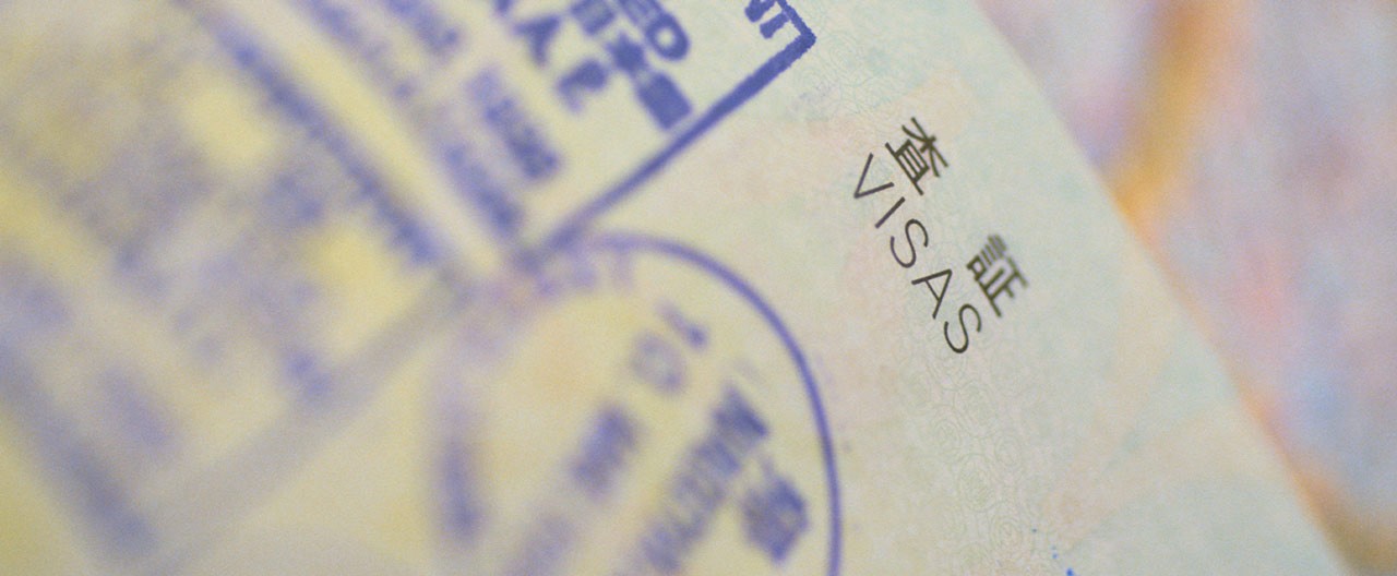 visa stamps on the passport