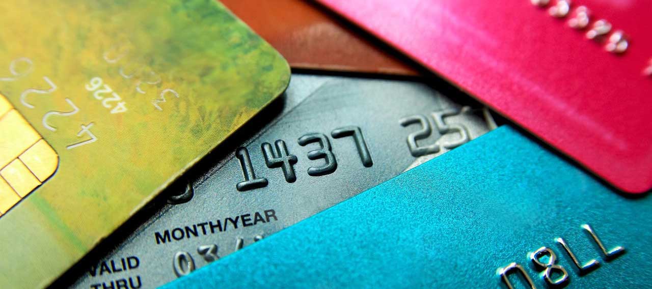 credit cards on top of each other