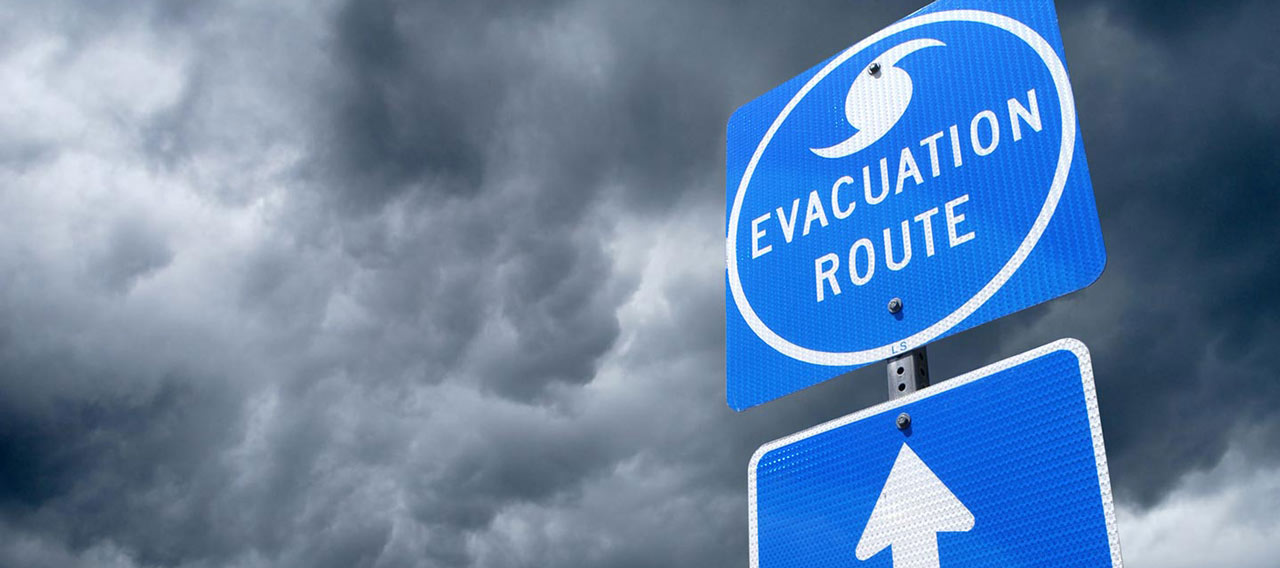 evacuation route sign