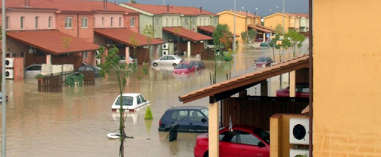 flood in housing area