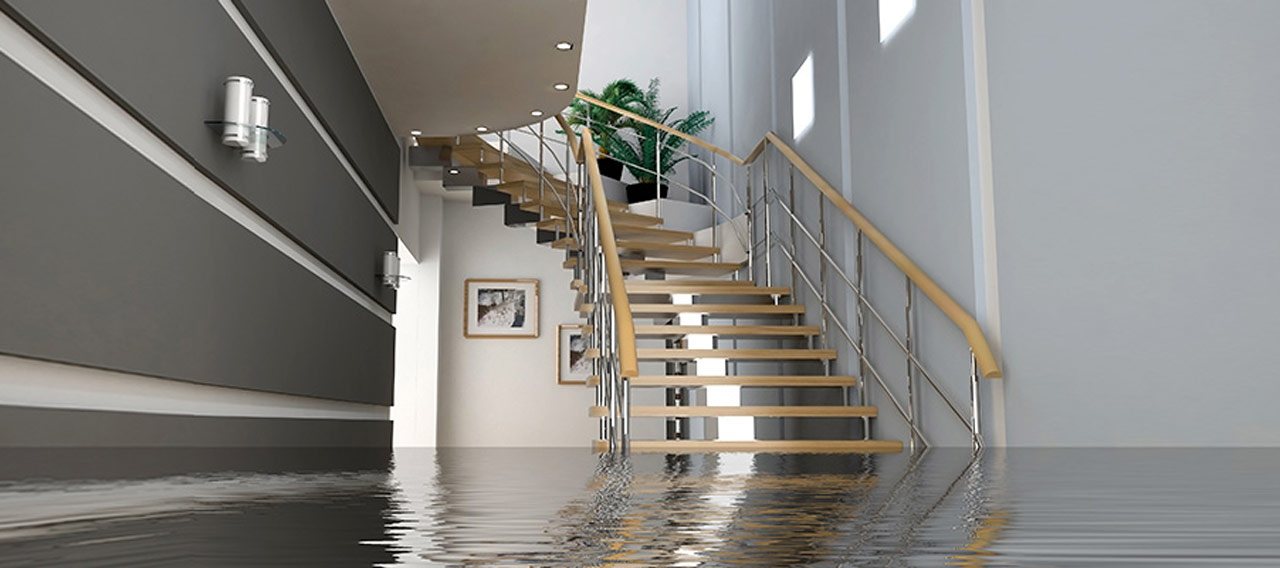 flooded staircase