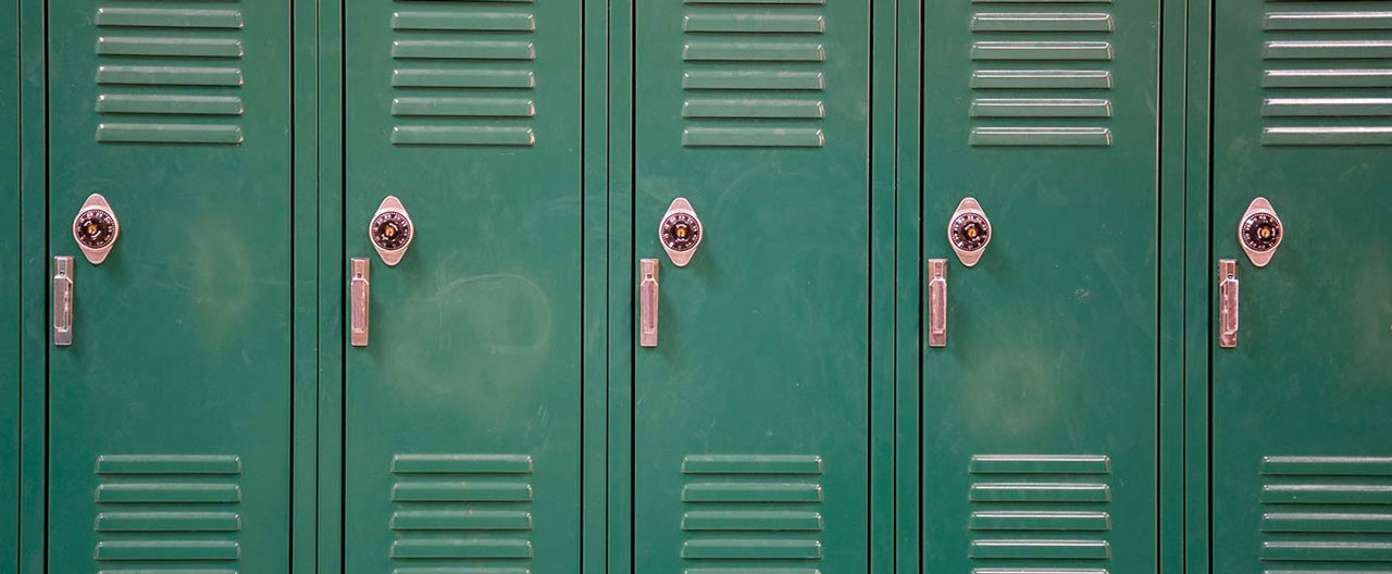 green school lockers
