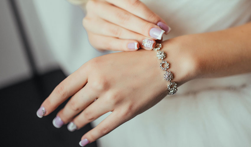 luxury bracelet on a bride