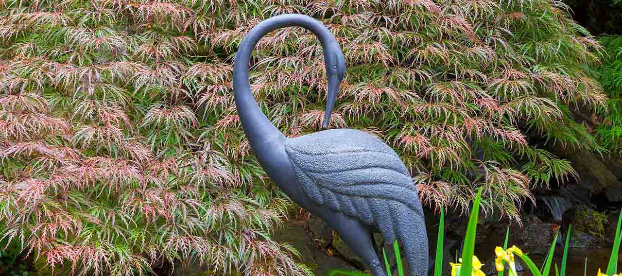 swan outdoor sculpture