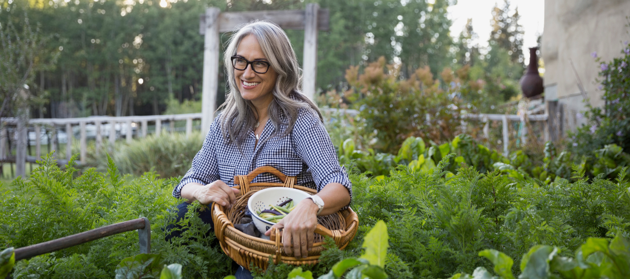 Lady with produce