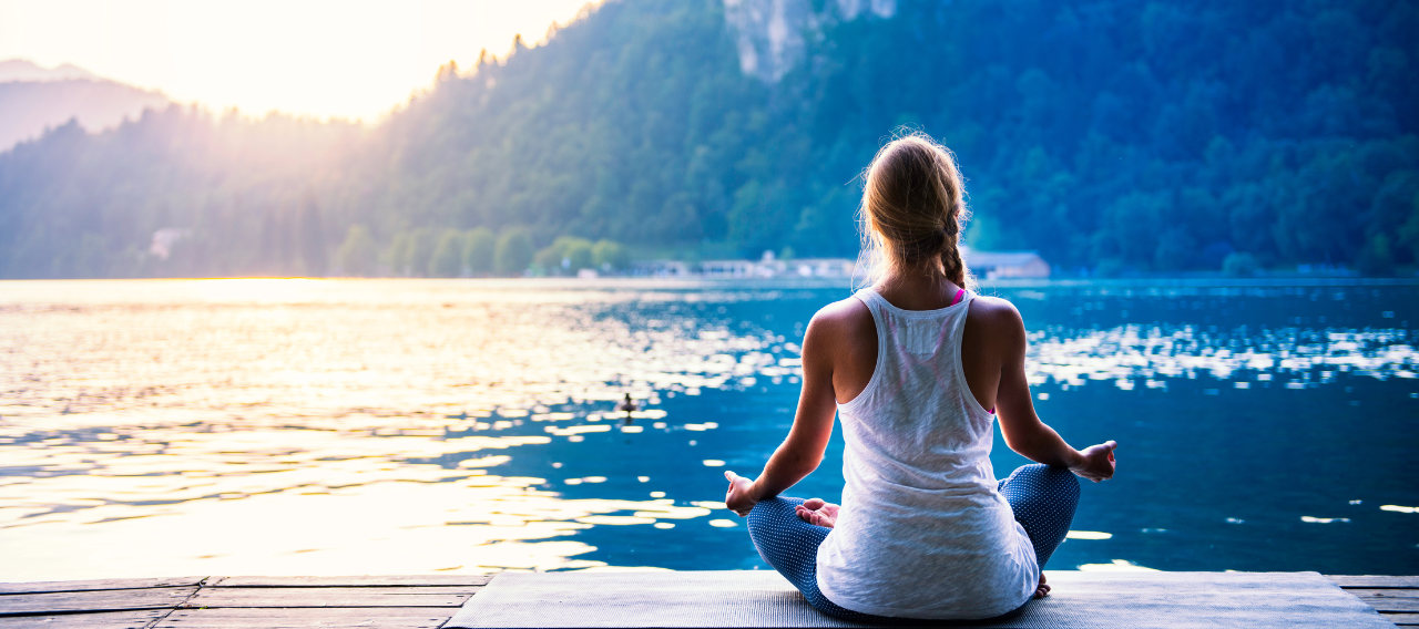 woman meditating
