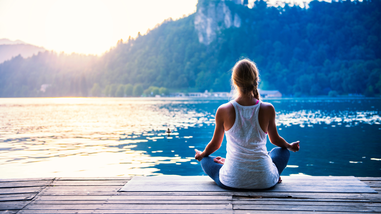 woman meditating